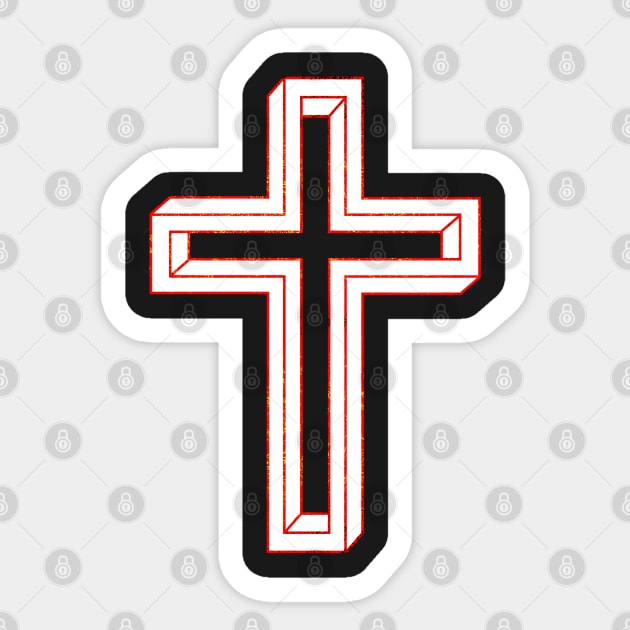 The Illogical Cross Sticker by Kaijester